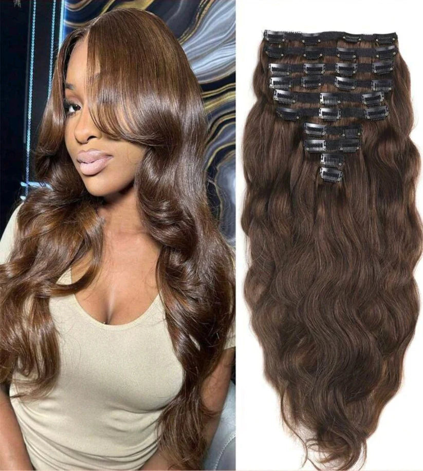 Brown Hair Clip in Extension
