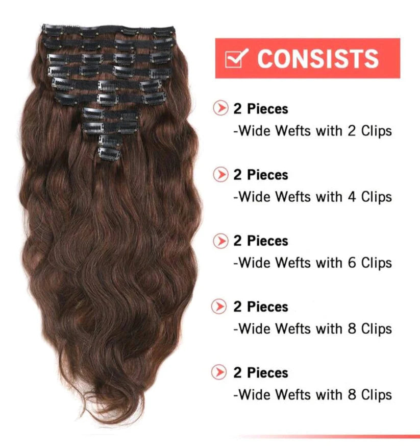 Brown Hair Clip in Extension