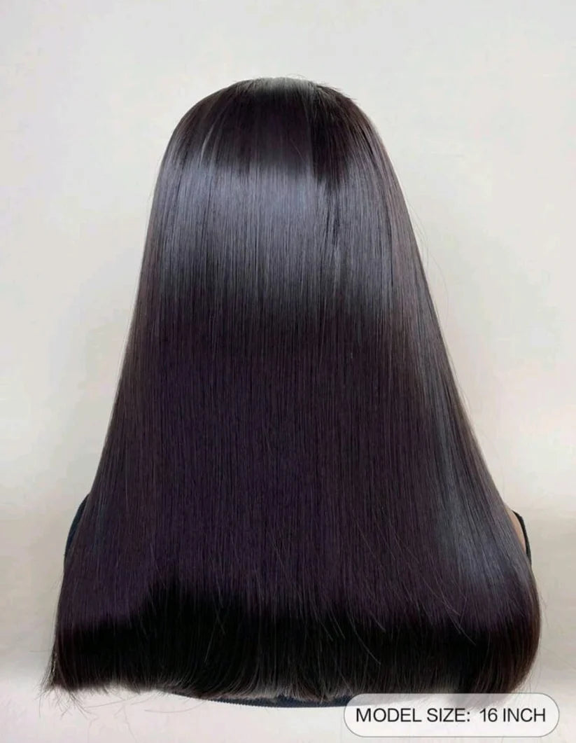 Long bob straight headband human blend