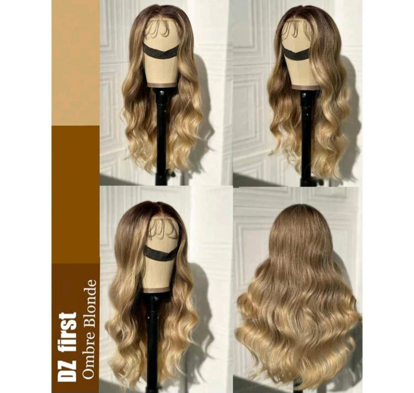 Ombre blonde body wave (human blend)