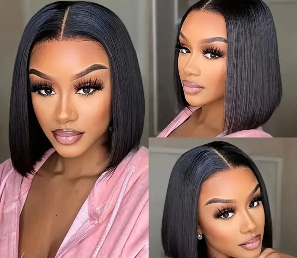 Bresilienne 10" Brazilian Hair Straight Bob Wig